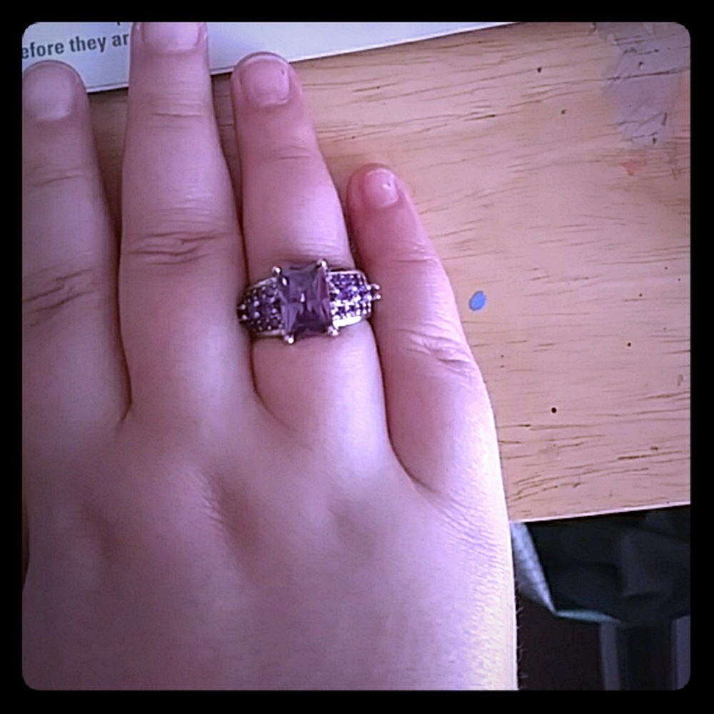 A purple diamond ring